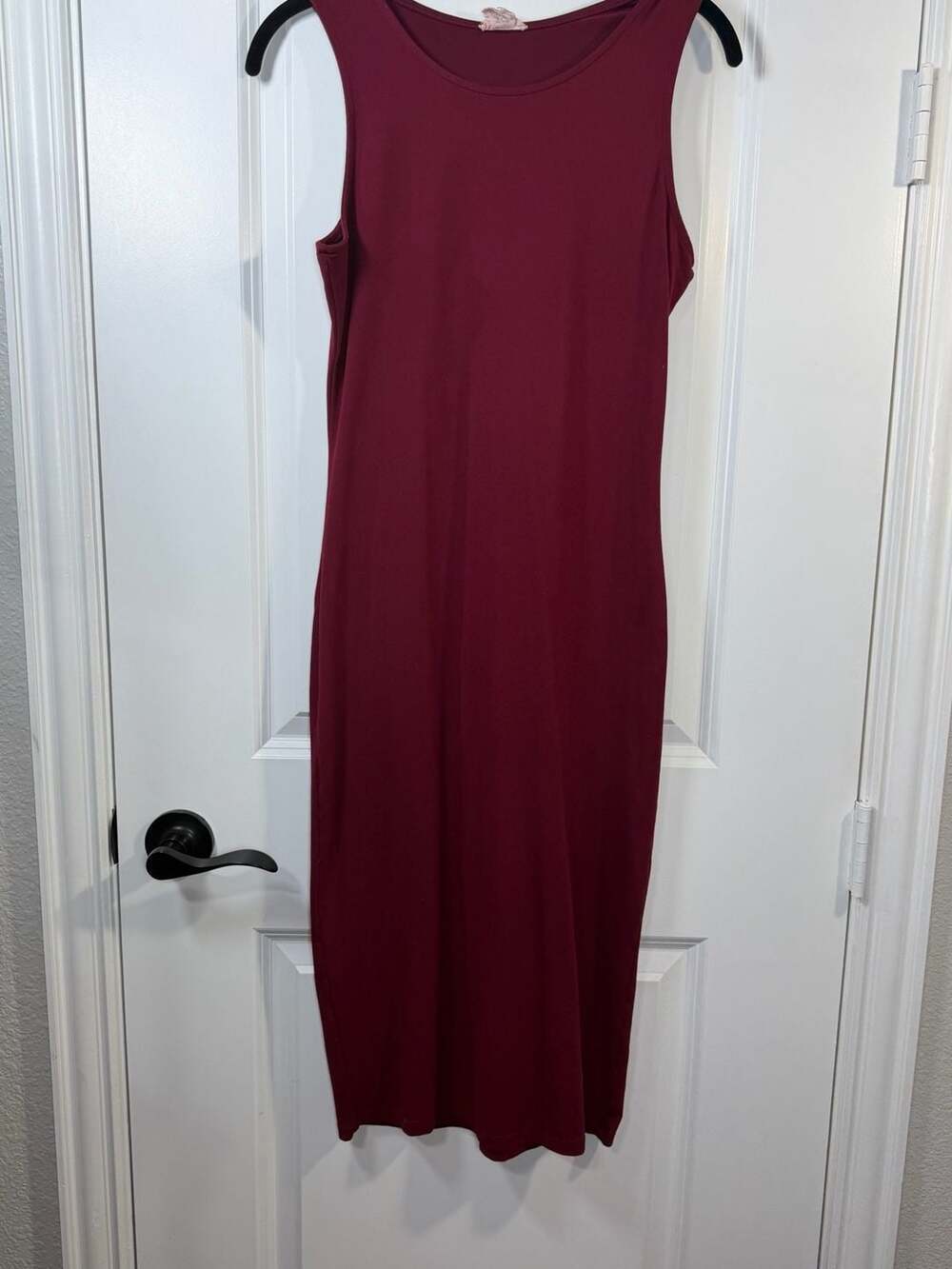 Yelete Burgundy Sleeveless Scoop Neck Midi Dress Size M - Picture 3 of 6